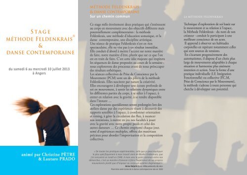 Stage mÃ©thode FeldenkraisÂ® & danse contemporaine