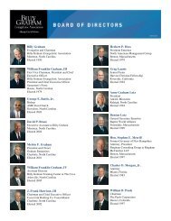Board of Directors - Billy Graham Evangelistic Association