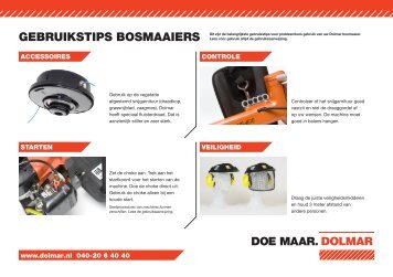 GEBRUIKSTIPS BOSMAAIERS - Dolmar