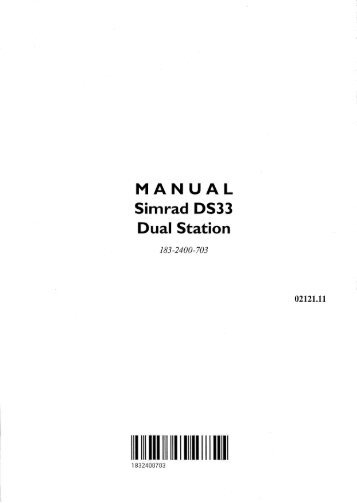 SIMRAD - Manual fÃ¶r DS33
