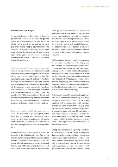 Annual Report 2010 311 - Verbundnetz Gas AG
