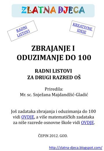 Zbrajanje i oduzimanje do 100