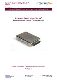 iSync+â¢ Smart SXO SynClock+Â® Manual - Spectratime