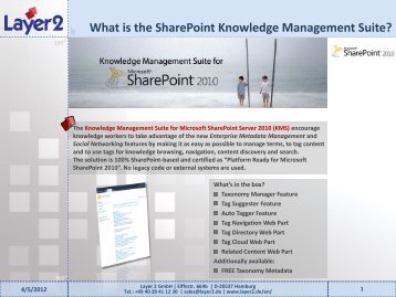 What is the SharePoint Knowledge Management ... - Layer 2 GmbH