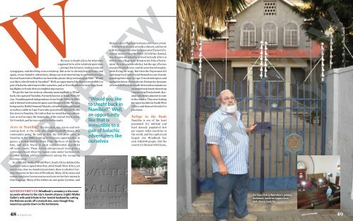 The Jews of Namibia - Halachic Adventures