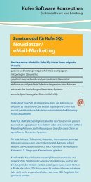 Newsletter/ eMail-Marketing - Kufer Software Konzeption