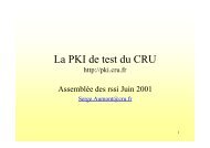 La PKI de test du CRU