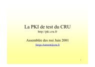 La PKI de test du CRU