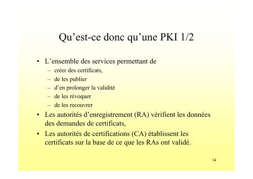 La PKI de test du CRU