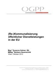 (Re-)Kommunalisierung öffentlicher Dienstleistungen in der EU