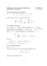 Einfuehrung in die numerische Mathematik, Uni Kiel