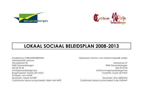 LOKAAL SOCIAAL BELEIDSPLAN 2008-2013 - Vlaanderen.be