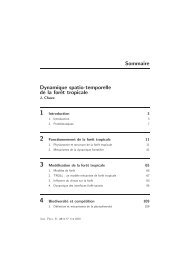 Sommaire Dynamique spatio-temporelle de la forÃªt tropicale