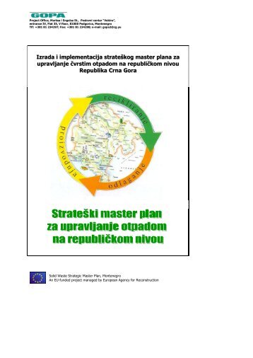 Rezime strateÅ¡kog master plana za upravljanje otpadom na - PoÄetna