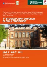 1st interdisciplinary symposium on public procurement ... - Giustamm.it