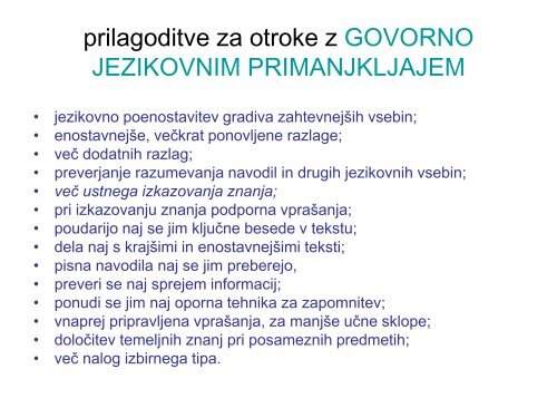 Diagnosticiranje za potrebe komisije za usmerjanje otrok s ...