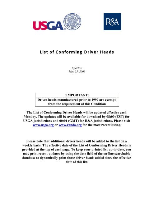 list-of-conforming-driver-