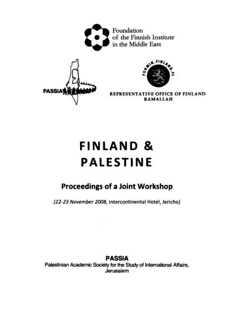 FINLAND & PALESTINE Proceedings of a Joint Workshop
