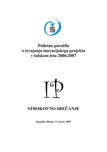 Polletna poroÄila 2006/07 - Zavod RS za Å¡olstvo