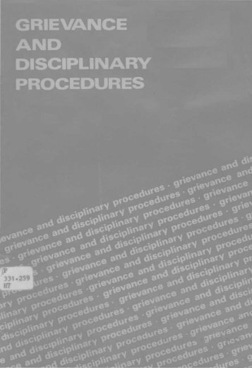 grievance and disciplinary procedure Legislation codes of practice − voluntary dispute resolution (enhanced code) − dispute procedures including in essential services − grievance and disciplinary procedures − employee involvement in the workplace − code of practice on victimisation − code of practice to address bullying in the workplace. grievance and disciplinary procedure Legislation codes of practice − voluntary dispute resolution (enhanced code) − dispute procedures including in essential services − grievance and disciplinary procedures − employee involvement in the workplace − code of practice on victimisation − code of practice to address bullying in the workplace.