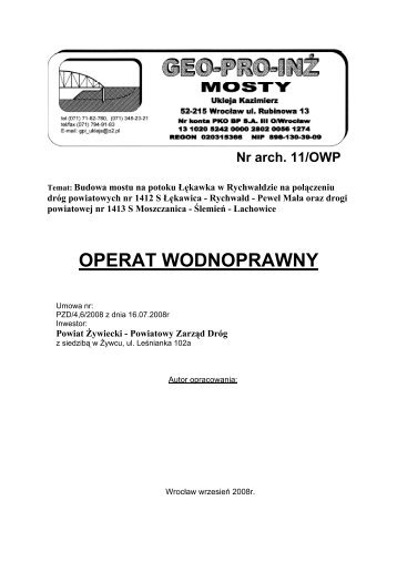 OPERAT WODNOPRAWNY