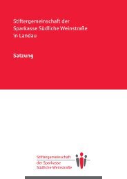 Satzung der Stiftergemeinschaft - Sparkasse SÃ¼dliche WeinstraÃe