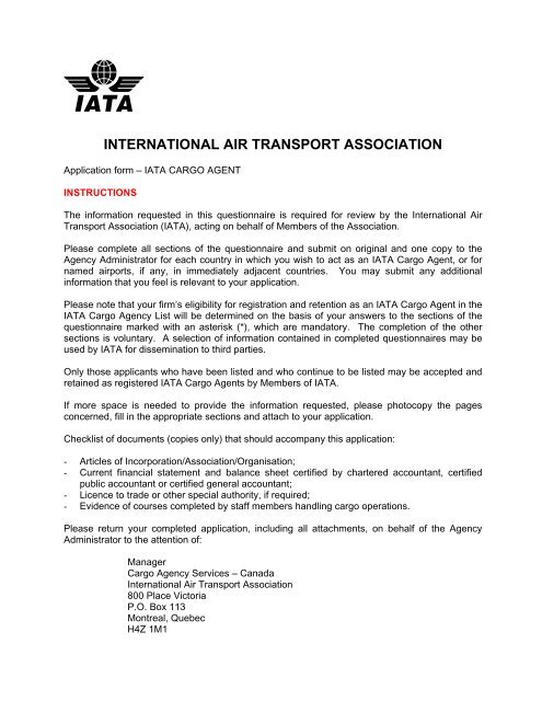 INTERNATIONAL AIR TRANSPORT ASSOCIATION