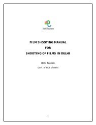 FILM SHOOTING MANUAL FOR SHOOTING OF ... - Delhi Tourism