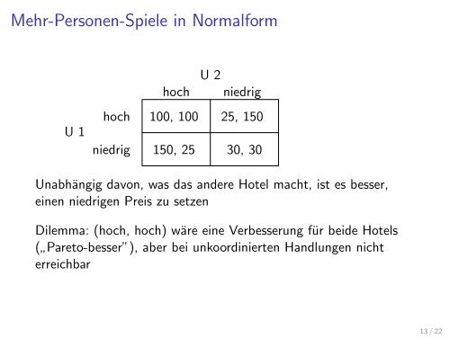 Spieltheorie - IMW