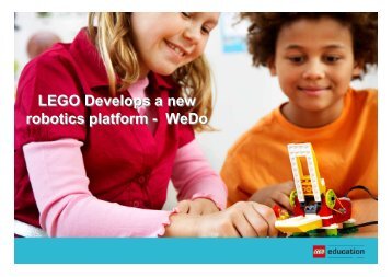 WeDo LEGO Develops a new robotics platform - WeDo
