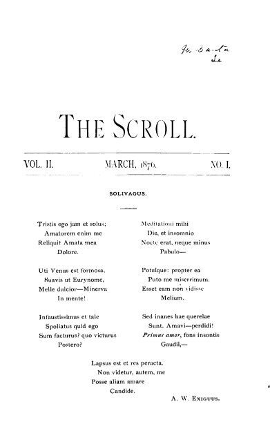 1876 Volume 2 No 1–5 - Phi Delta Theta Scroll Archive