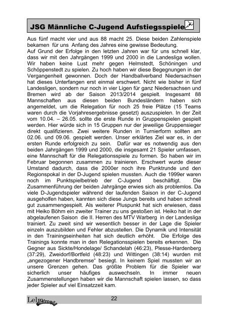 Vereinszeitschrift des TSV Lelm v. 1919 e.V.