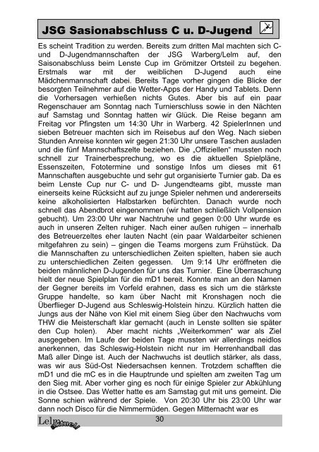 Vereinszeitschrift des TSV Lelm v. 1919 e.V.