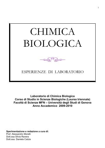 12 - Protocollo Laboratorio 2009-10 - Corso di Laurea in Biologia