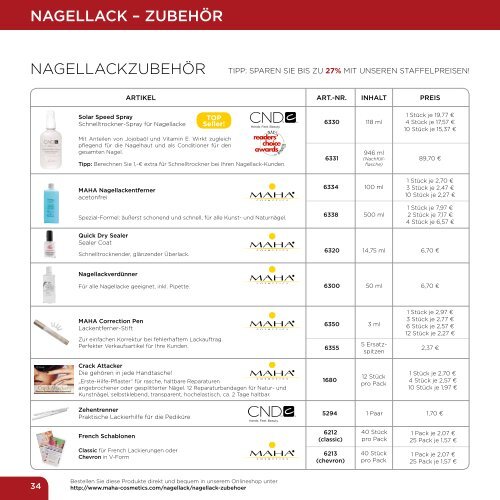 Für den MAHA Cosmetics Katalog JETZT HIER klicken!