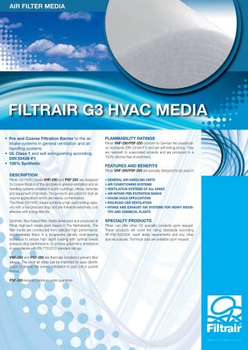 FILTRAIR G3 HVAC MEDIA - Filtrair BV