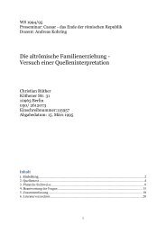 Die altrÃ¶mische Familienerziehung. Versuch einer ... - Christian RÃ¼ther