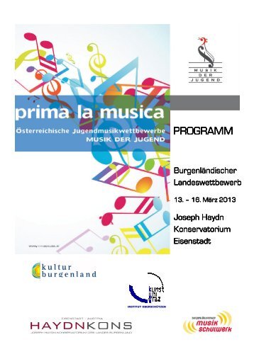 Programmheft "prima la musica 2013" - Joseph Haydn Konservatorium