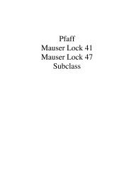 Parts book for Mauser Lock 41-47 (subclass)