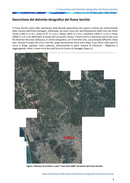 Descrizione del distretto idrografico del fiume Serchio - AutoritÃ  di ...