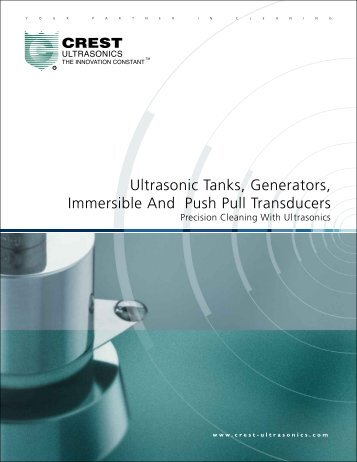 Ultrasonic Tanks, Generators, Immersible And Push Pull Transducers