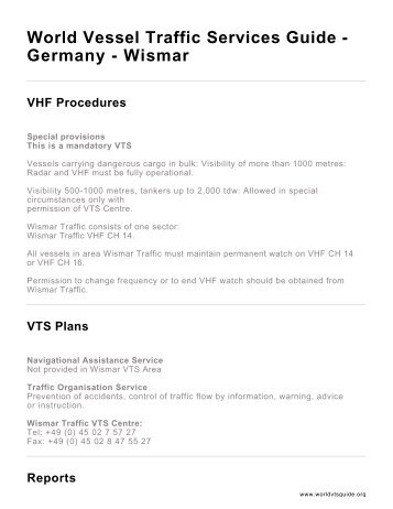 Wismar - World VTS Guide