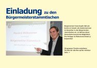 Einladung zu den  Bürgermeisterstammtischen