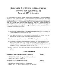 Graduate Certificate in Geographic Information Systems (GIS)