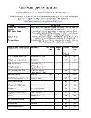 CLINICAL RETURNS MATERIAL LIST - US Supplier Diversity Home