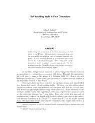 Self-Avoiding Walk in Four Dimensions - Department of Mathematics