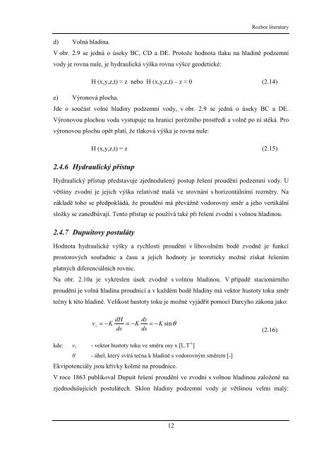 ModelovÃ¡nÃ­ odtoku z povodÃ­ pomocÃ­ Boussinesqovy rovnice ... - kvhem