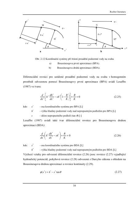 ModelovÃ¡nÃ­ odtoku z povodÃ­ pomocÃ­ Boussinesqovy rovnice ... - kvhem