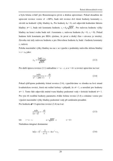 ModelovÃ¡nÃ­ odtoku z povodÃ­ pomocÃ­ Boussinesqovy rovnice ... - kvhem