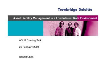 Asset Liability Management in a Low Interest Rate Environment